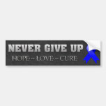 Never Give Up Hope Anal Cancer Awareness Bumper Stickers