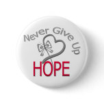 Never Give Up Hope Diabetes buttons
