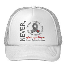 Never Give Up Hope Juvenile Diabetes Mesh Hat