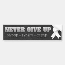 Never Give Up Hope Retinoblastoma Awareness Bumper Sticker