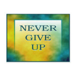 NEVER GIVE UP postcards