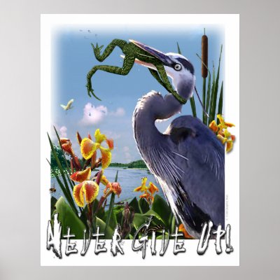Never Give Up! Poster by marshbunny