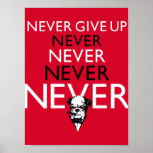 Never Give Up ! Print