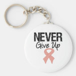 Never Give Up (Uterine Cancer) keychains
