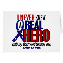 Never Knew A Hero 2 Boyfriend (Support Our Troops) Cards
