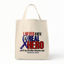 Never Knew A Hero 2 Brother (Support Our Troops) Canvas Bags