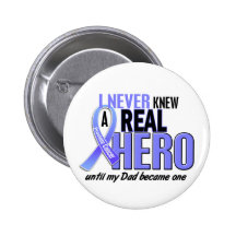 Never Knew A Hero 2 Dad Prostate Cancer Buttons