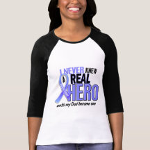 Never Knew A Hero 2 Dad Prostate Cancer T-shirt