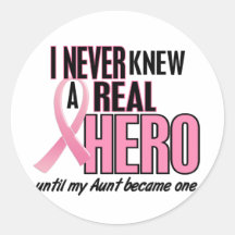 Never Knew A Hero 2 PINK (Aunt) Stickers
