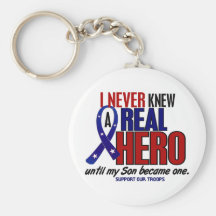 Never Knew A Hero 2 Son (Support Our Troops) Key Chain