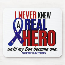Never Knew A Hero 2 Son (Support Our Troops) Mouse Pad