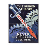 Never Let It Happen Over Here Postcard