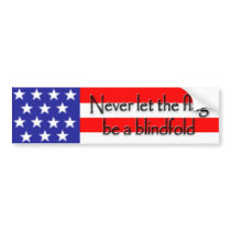 Never let the flag bumper stickers