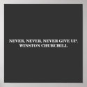 NEVER, NEVER, GIVE UP WINSTON CHURCHILL POSTER posters