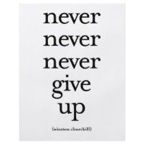 Never Never Never Give Up Full Color Flyer