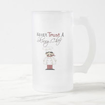 Never Trust a Skinny Chef Coffee Mugs