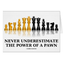 Never Underestimate The Power Of A Pawn (Chess) Card