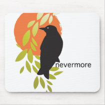 Nevermore - Raven & Moon by Poe Mousepad