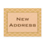 new address biege postcard