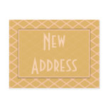 new address biege post card