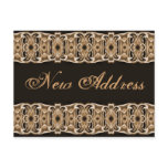 New Address brown black postcards