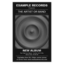 New Album Launch - Black Personalised Flyer