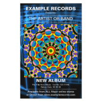 New Album Launch - Blue Spiral Textured Personalised Flyer