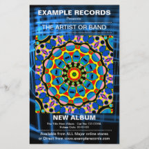 New Album Launch - Blue Spiral Textured Personalised Flyer