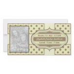New Baby Birth Announcement Yellow Brown photo cards