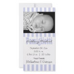 New Baby Blue And White Striped Photo Card photo cards