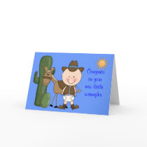 New Baby Boy and Pony Congratulations - Western Card