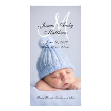 New Baby Boy Birth Announcement Photo Cards