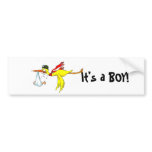 New baby boy Peeing on the stork! bumper stickers