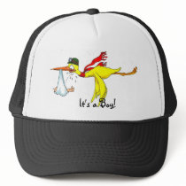 New baby boy Peeing on the stork! Hats