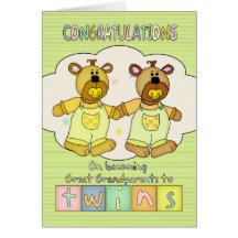 New Baby Congratulations For Great Grandparents - Greeting Card