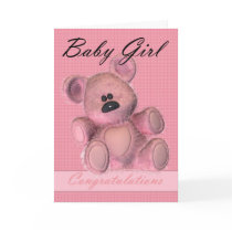 New Baby Girl Congratulations Card