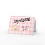 New Baby Girl Congratulations Greeting Card