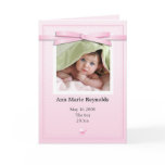 New Baby Girl Photo Pink Announcement Card