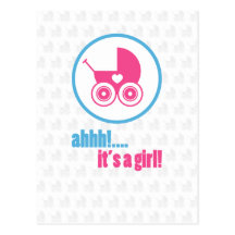 New Baby Girl Postcard