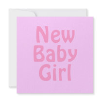New Baby Girl. Pretty Pink. Custom