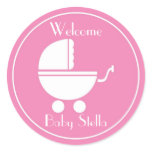 New Baby Girl Vintage Baby Carriage stickers