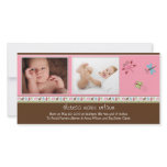 New Baby Photo Announcement Card Personalised Photo Card