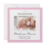 New Baby Poem Birth Announcement Pink invitations