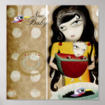 New baby sweet red watermelon delicate art print