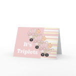 New Baby Triplet Girls Card