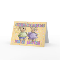 New Baby Twins Congratulations Card