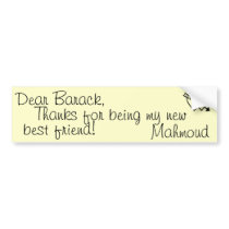 New Best Friends (obama & mahmoud) Bumper Sticker