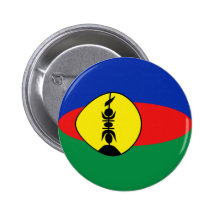 New Caledonia Fisheye Flag Button