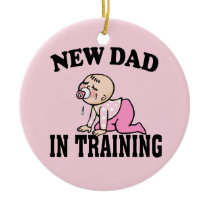 New Dad Girl Christmas Ornament
