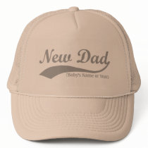 New Dad Hat, Personalised Baby's Name or Year